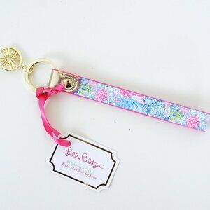 Lilly Pulitzer Strap Keychain Leatherette New
